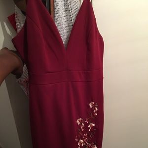Red v-neck Privy dress - Medium size